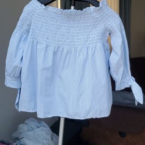 Iris Gingham Blouse Top with Tie Sleeves